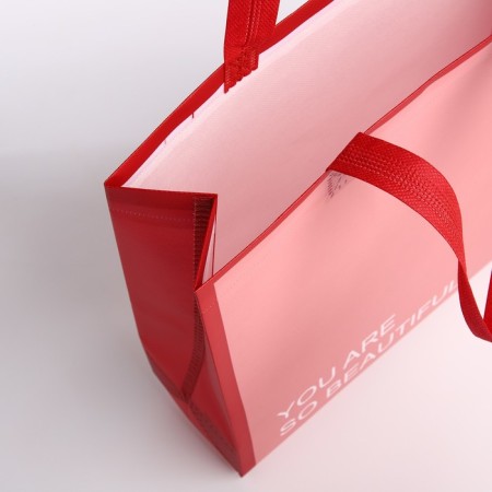 Bag without fastening, pink color-2