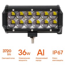 Farah LED two -row Airline, 12 LED, 4D lens, 36W, 165x78x65, 12/24V