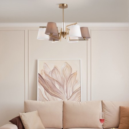 Ceiling Lamp EUROSVET OZARK 60149/6, E14, 6x40W, 670x670x480 mm, brass color-3