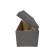 Puff with a lid and weighting, 800 × 400 × 420 mm, Bahama mitch, Steel color