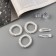 Hair set "Gloria Style" (3 elastic bands 5.5 cm, 2 invisibility 5 cm) white