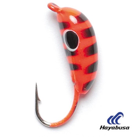 Mormyshka tungsten "banana" Riga painted with a hole, weight 1.85 g, 040/11