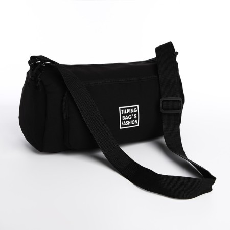 Youth bag with zipper, black color-4
