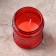 Candle Paraffin Memorial in a glass candlestick, 11x7 cm, red
