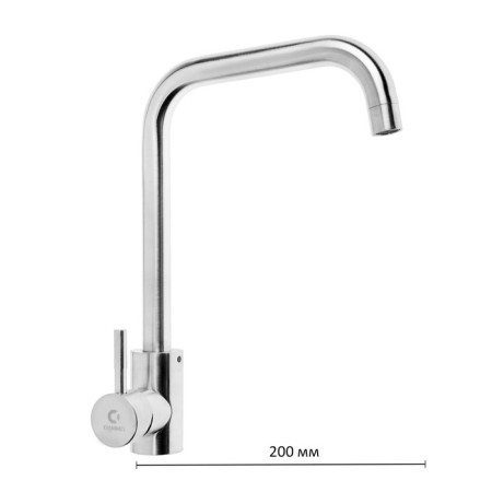 Olympus kitchen "Olympus" OS66723, single -leaf, high spout, stainless steel