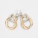 Earrings Metal "Chain" semicircle, link, color silver with gold