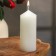 Interior candle "column", white, 4x10 cm