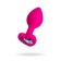 Anal plug Diamond Heart, silicone, pink color, 7 cm, d = 2 cm