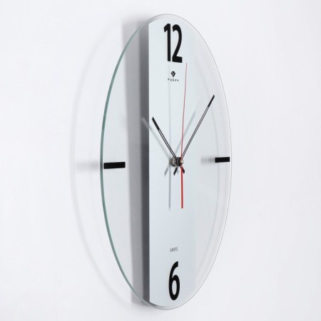 Watching clock, series: interior, "minimalism", smooth move, d-39 cm-1