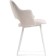 Stool on a metal frame Gutride metal/velor, white/beige 51x56x82 cm
