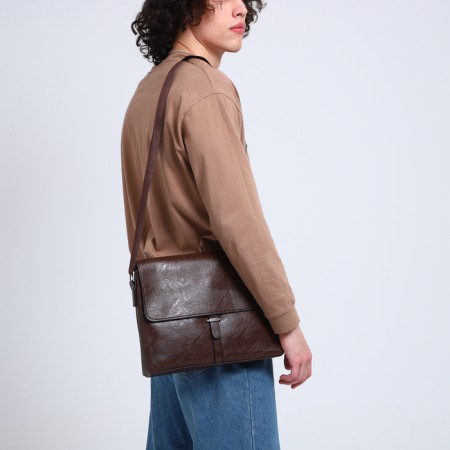 Male bag, brown color-5