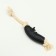 Toy "Burned sausage on a rope" for dogs, 14 cm, black