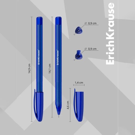 Ballpoint pen Erichkrause U-108 Original Stick 1.0, Ultra Glide Technology, Blue Blue Ink-3