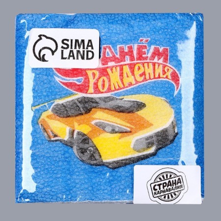 Napkins single -layer “wheelbarrows”, 24 × 24 cm, in a set of 20 pcs.-2