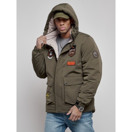 Male jacket, size 54, khaki color-9