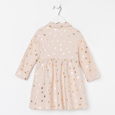 Платье детское KAFTAN "Сердечки", р. 28 (86-92), бежевый-9