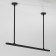 Bar for single-phase busbar 500-1000 mm, black color