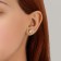 Earrings set 3 pairs "drop" color white in gold