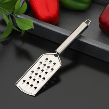 Grater with a handle of the share "metallic", 12 × 5 cm, large, silver color, 23 cm-1