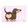 Rug for a bowl "Pigger" 43 x 28 cm "I love you"