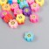 Beads for the creativity of PVC "Flower Smail" Color set 20 pcs 1x1x1 cm