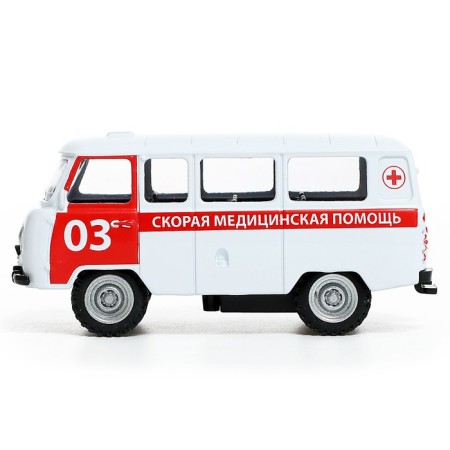 Metal machine "UAZ-3962. Ambulance ", inertia, 1; 43-1