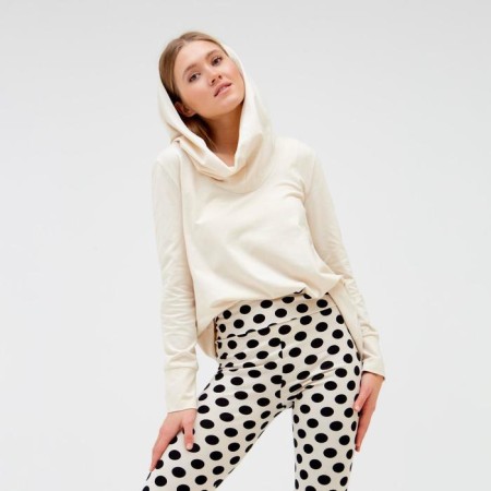 Female set (hoodies, leggings) minku beige color, river 44-6