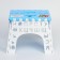 Stool "alphabet" folding, children, blue/white color