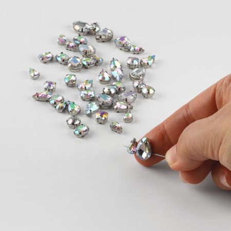 Rhinestones in assortment (nab 50pcs price for nab) plastic silver au au au-5