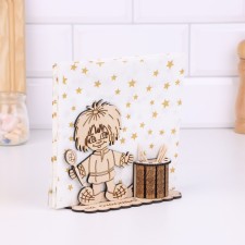Napkin holder with a toothpick, 14 x 12 cm