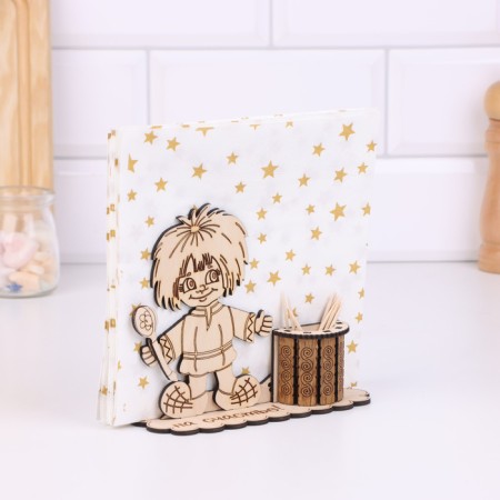 Napkin holder with a toothpick, 14 x 12 cm