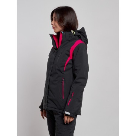 Ski jacket female winter, size 42, black color-2