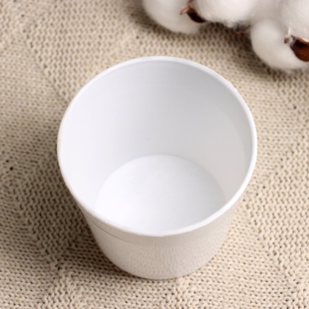 Kashpo "Trapezius" white, 7.5x7.5x6.5cm-1