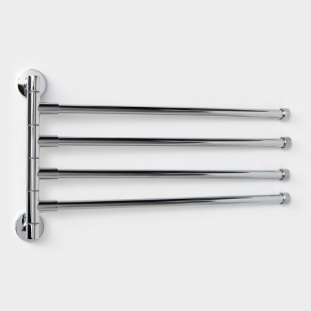 Holder for towels with 4 rotary panels, accoona a121-4, color chromium-2