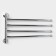 Holder for towels with 4 rotary panels, accoona a121-4, color chromium