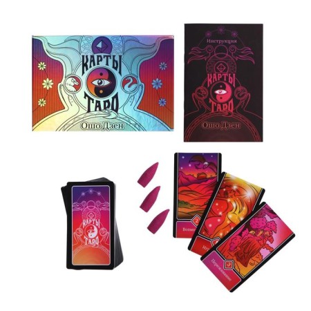 Tarot "Osho Zen", 79 cards (6x11 cm), complete with incense, 16+-2