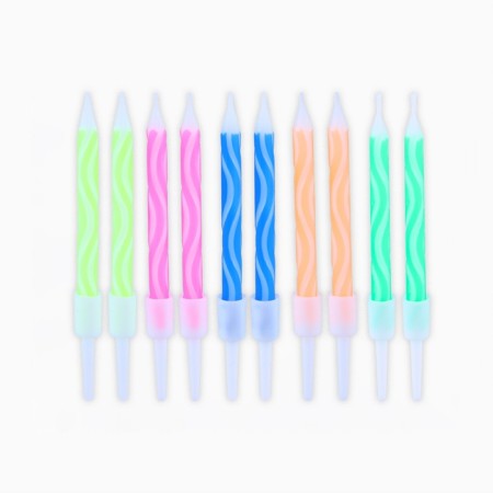 Candles for the cake "Happy Birthday", multi -colored.-2