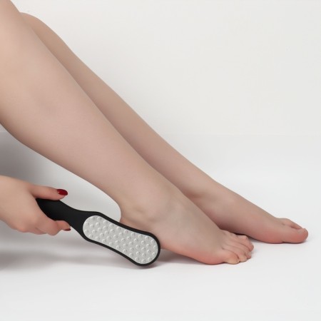 Foot Terka, laser, with a rubberized handle, bilateral, 25.8 cm, black color-9
