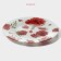 Black dinetered lunch plate "Red poppies", D = 23 cm