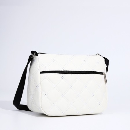 Cross-Bodi bag, outer pocket, white color-2