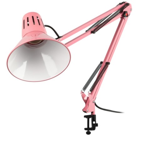 E27 desktop lamp, pink on the clamp-3