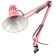 E27 desktop lamp, pink on the clamp