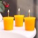Anti -aromatic candle "Orange", orange, set of 5x4.5 cm, 3 pcs