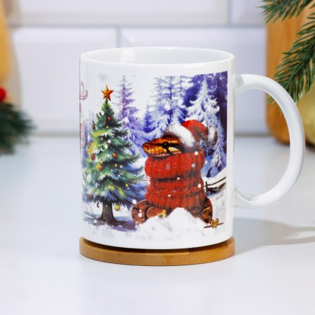 The mug sublimation "Fairytale New Year!" Symbol of the year, sweater, 320 ml-3