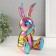 Souvenir Ceramics "Bunny hid the nose" Green chameleon 11x12x22 cm