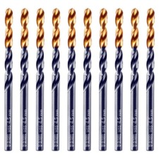 Сверло по металу DENZEL 717211, 4,5 мм, HSS-Tin, Golden Tip, 10 шт.