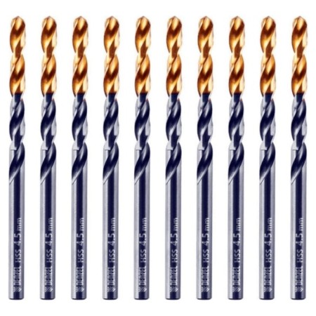 Denzel 717211, 4.5 mm, HSS-Tin, Golden Tip, 10 pcs.