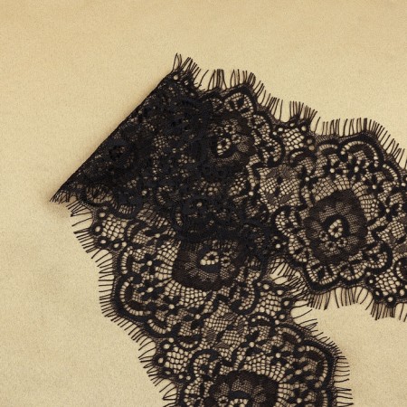 Lace cilia, 100 mm × 9 ± 0.5 m, in the bobin 3 pcs 3 m, black color-1