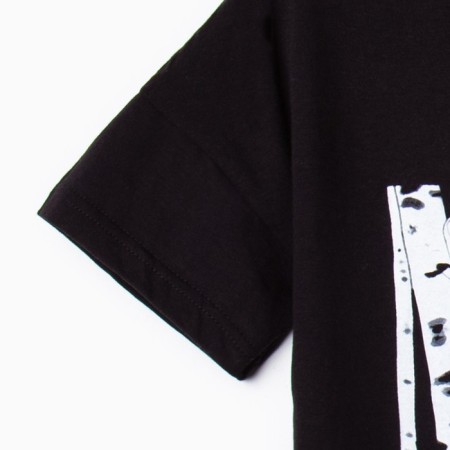 T -shirt Children's minku "Birch", Black color, height 140-10