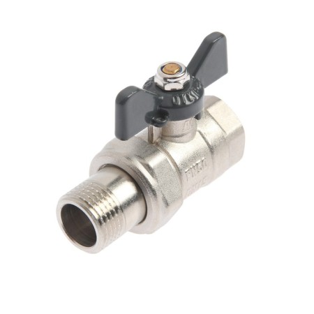 Ballic Aqualink, PN 50 tap, internal/outer thread 1/2, ", Light, straight, butterfly, nickel.
